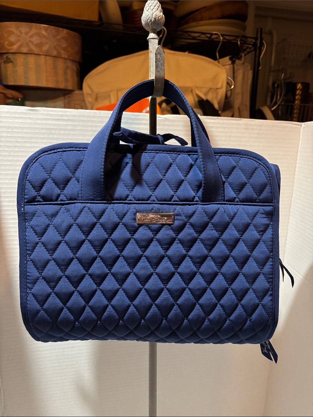 Vera Bradley Quilted Navy Travel Tote Bag -